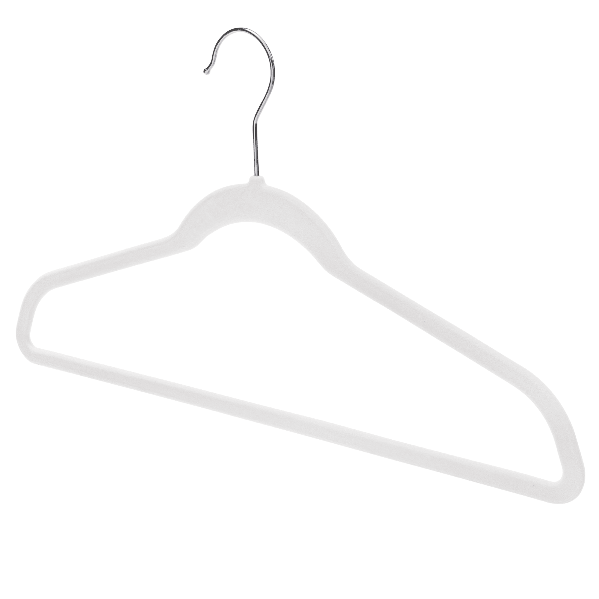 Save on White Wood Combination Clothes Hanger With Chrome Hook - 17