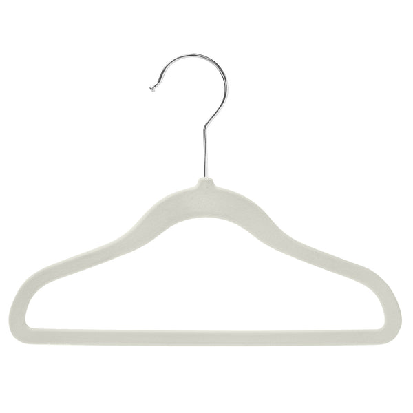 30cm Kids Size Slim-Line Off-White Suit Hanger with Chrome Metal Hook Sold in 50/100