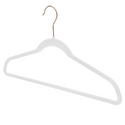 44.5cm Slim-Line White Suit Hanger with Rose Gold Hook Sold in Bundles of 20/60/100